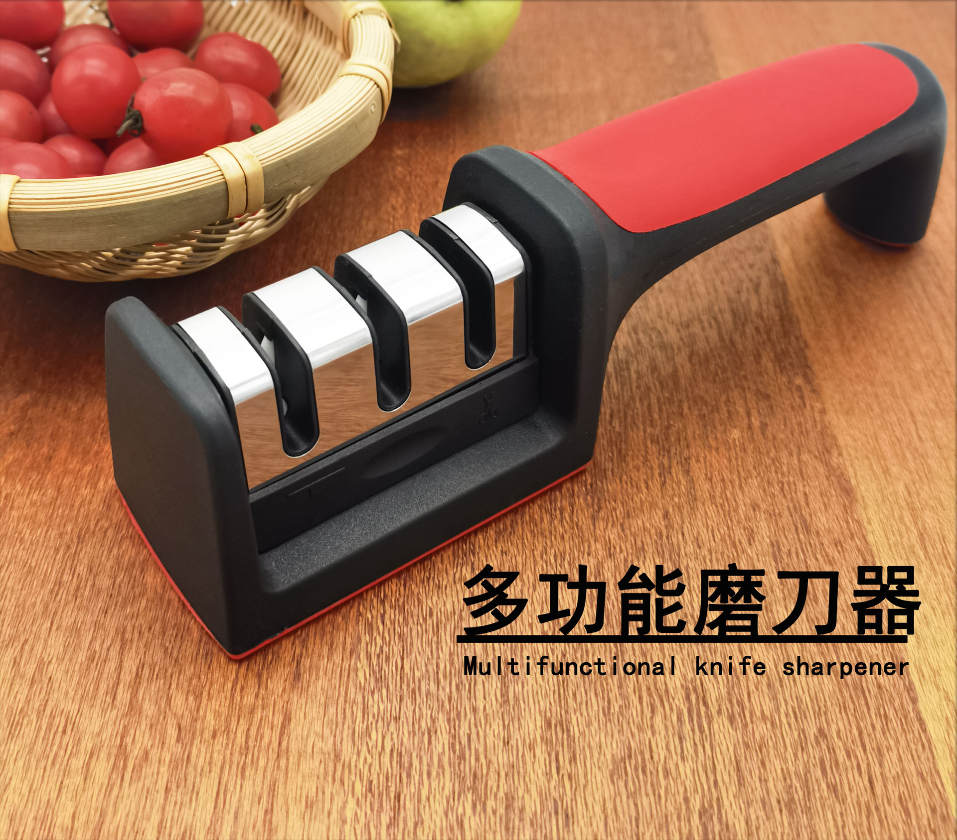 Manufacturer wholesale commercial knife sharpeners, street stall supply, three-section knife sharpeners, manual knife sharpening rods, manual pic 10