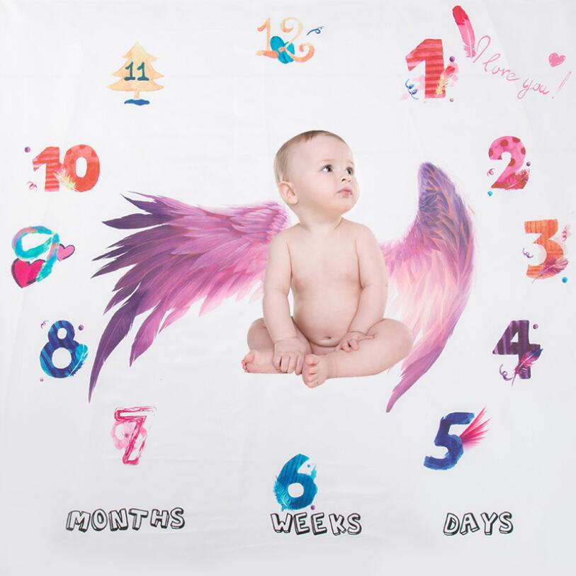 Baby milestone month photography background cloth, baby creative digital photography blanket background cloth, photography props pic 5