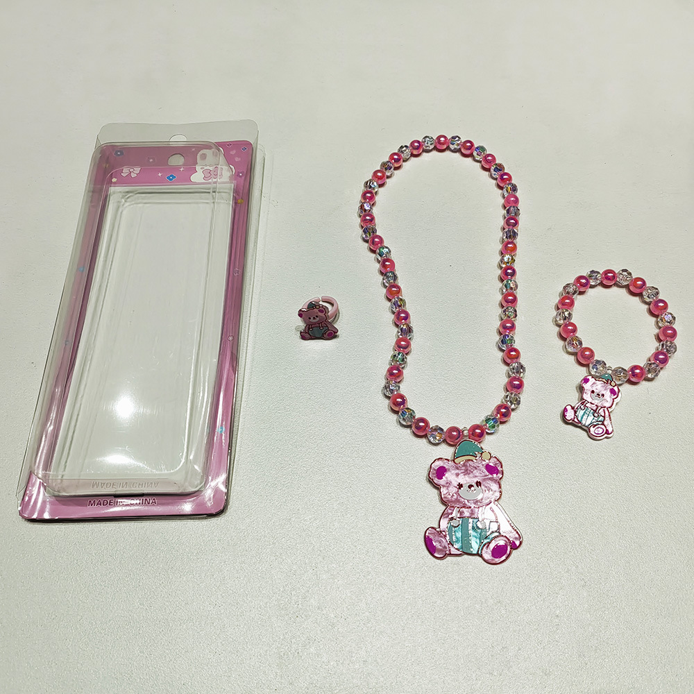 儿童串珠项链手链戒指套装 diy儿童饰品卡通女孩玩具配饰公主饰品详情7