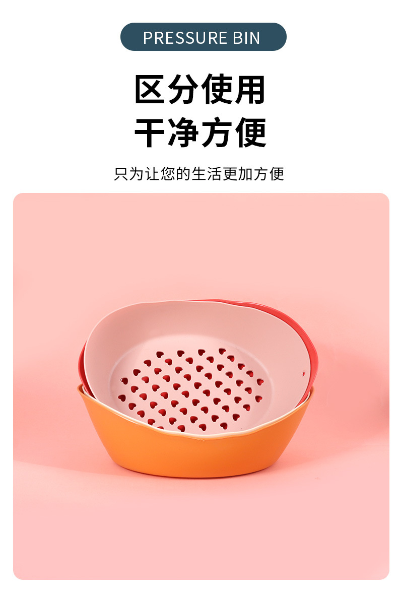 家用塑料沥水篮元宝型镂空厨房洗菜洗水果筐广告礼品印logo沥水篮详情5
