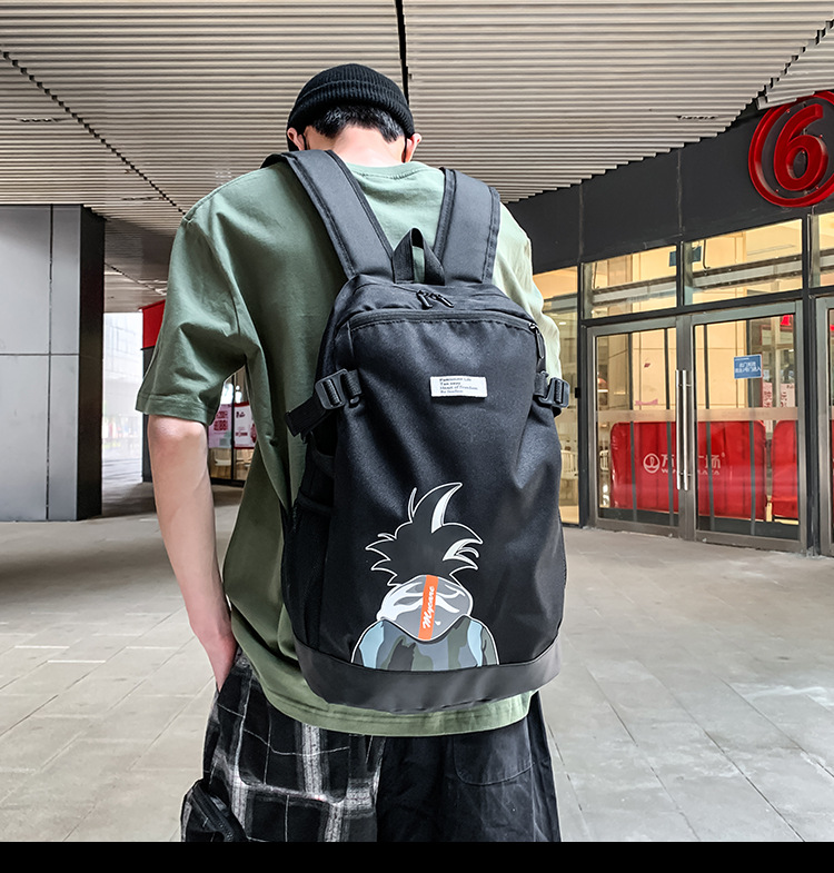 2021 Korean version fashionable couple style cartoon print cool backpack, large-capacity trendy schoolbag for junior and senior high school students pic 20