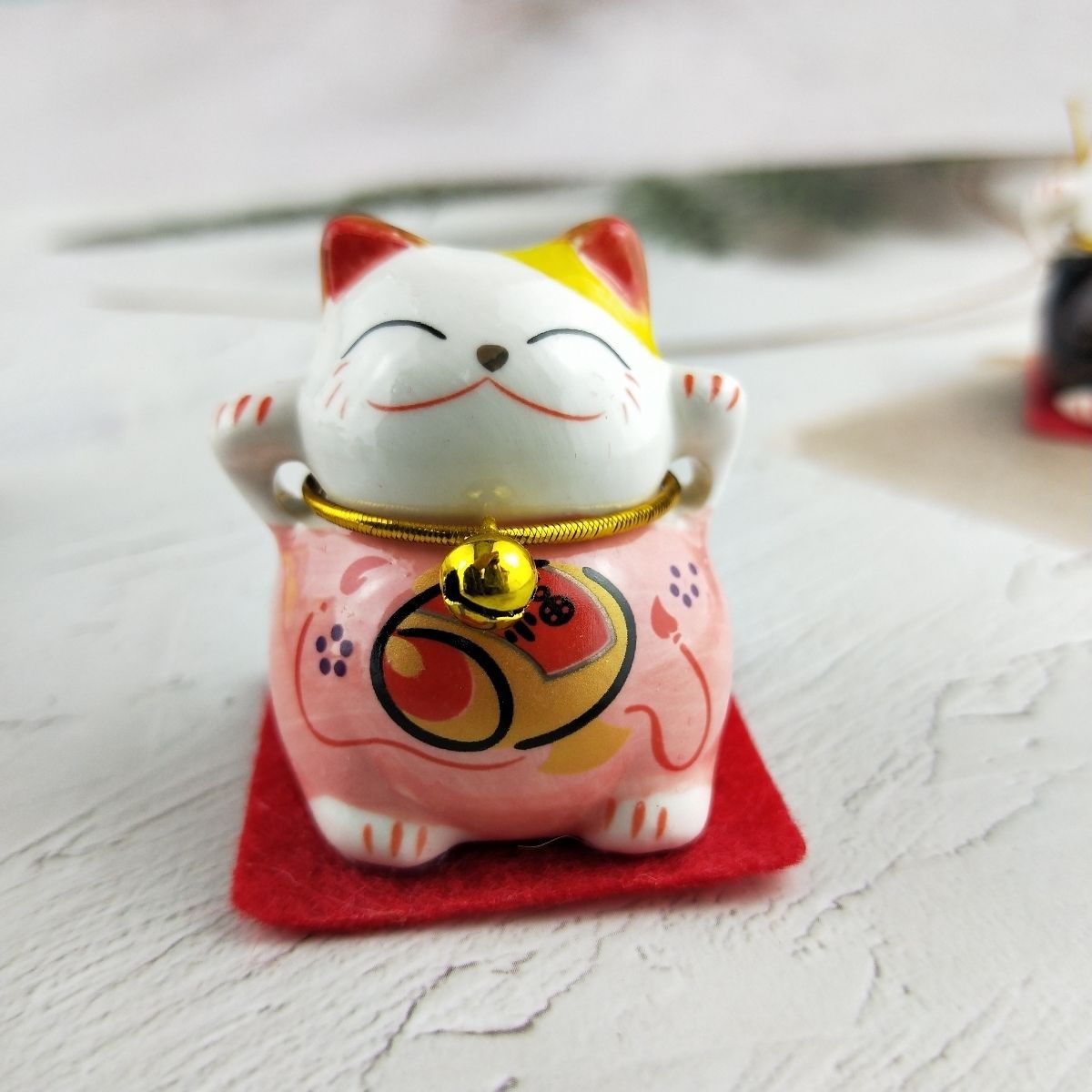 五福猫元气猫五福陶瓷招财猫汽车摆件创意工艺品地摊货源详情10