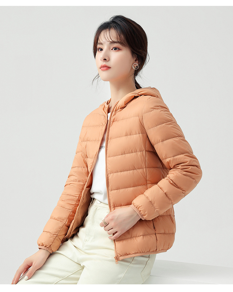 Japón U home el mismo estilo otoño invierno con capucha abajo mujer 90 pato blanco abajo ligero cálido casual versátil abrigos hombres pic 18
