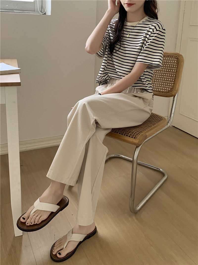 （花苞奶奶裤）百搭裤子夏季舒适松紧高腰宽松显瘦女休闲裤详情10