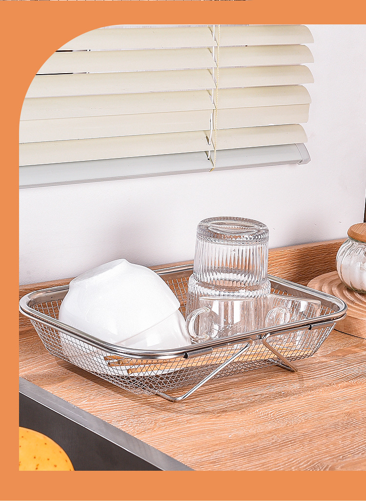 可伸缩沥水架不锈钢家用蔬菜水果过滤洗菜篮加厚厨房水槽沥水篮详情10