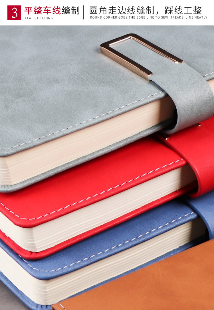 Customized creative a5 magnetic clasp business office notebook, thickened b5 notebook diary, customized logo pic 9