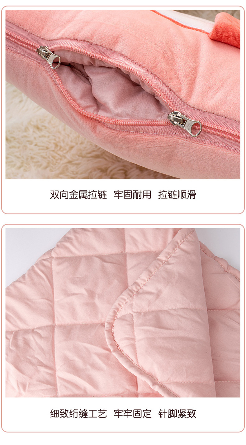 Cute cartoon animal throw pillow, creative eye-covering throw pillow and quilt from Kanglewu, thick two-in-one throw blanket pic 8