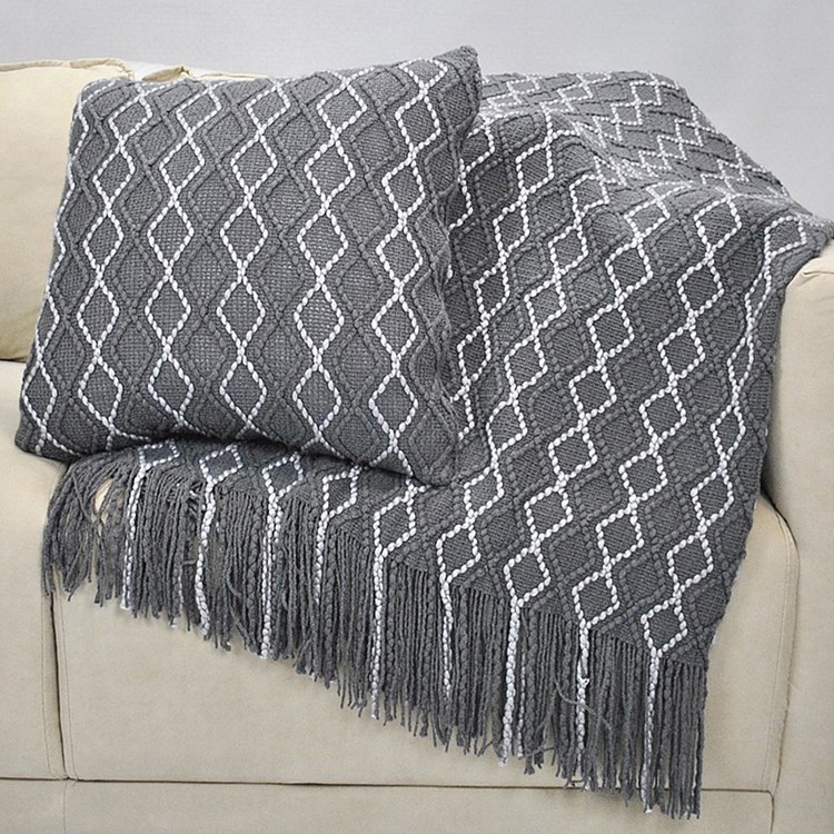 Bed cover, knitted blanket, tassel, sofa cover blanket, bed end blanket, nap blanket, air conditioning blanket, cover blanket, lap blanket, leisure blanket pic 13