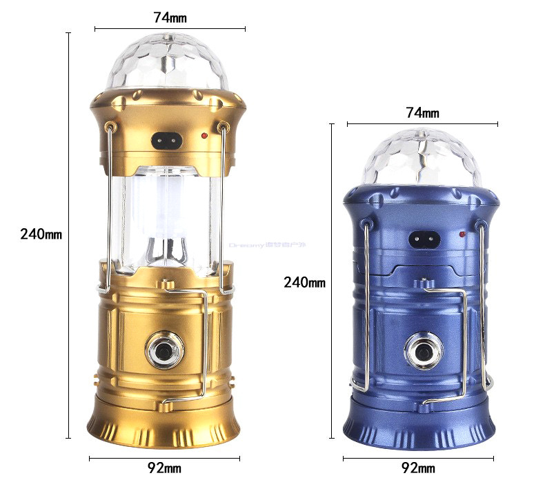 便携式露营手提星空马灯旋转舞台灯可充电家用伸缩应急野营灯详情3