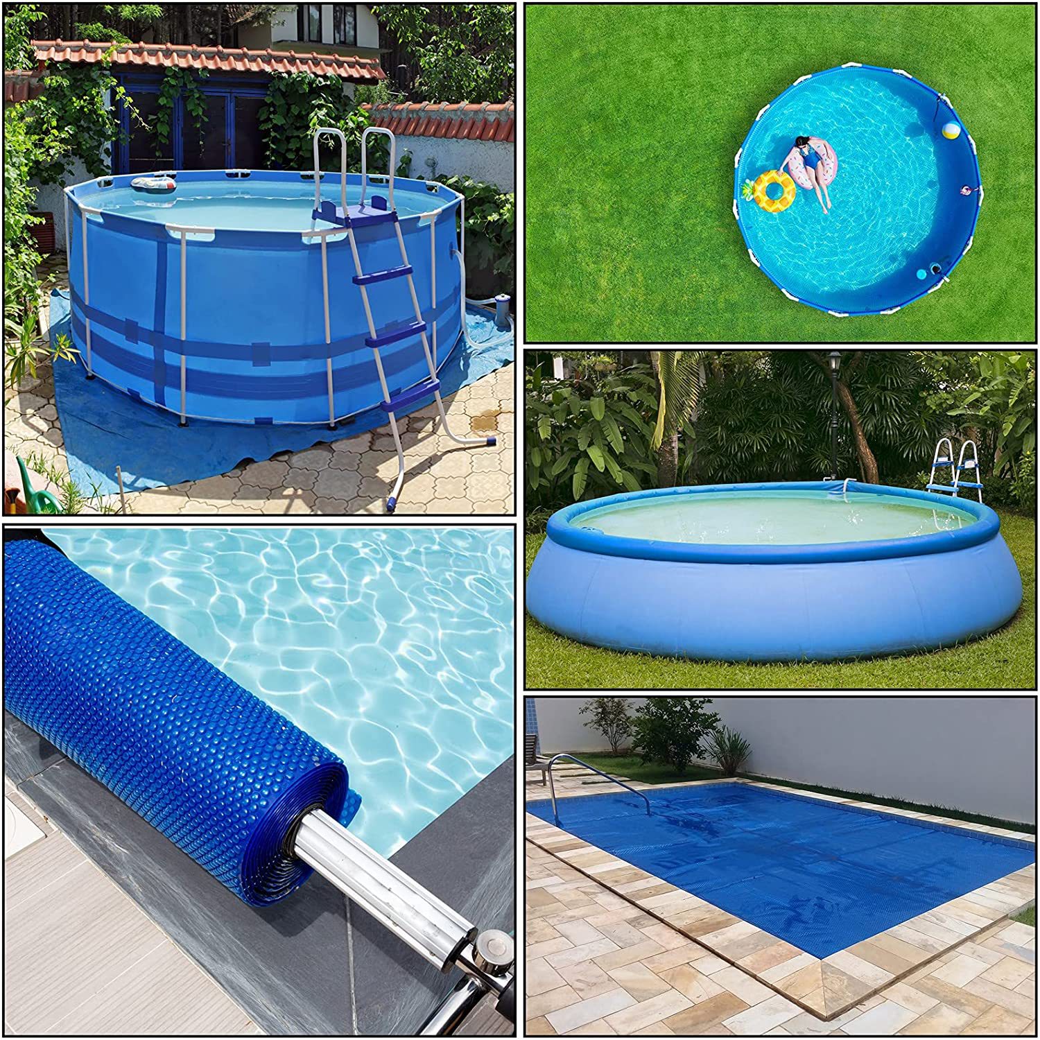 swimming pool cover outdoor swimming pool protective film insulation cover Swimming Pool cover bubble wrap pad pic 2