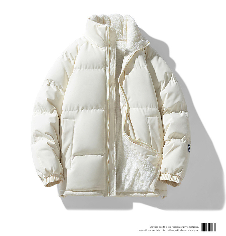 冬季羊羔绒棉衣羽绒棉服男士立领户外面包服加厚保暖外套情侣棉袄详情10