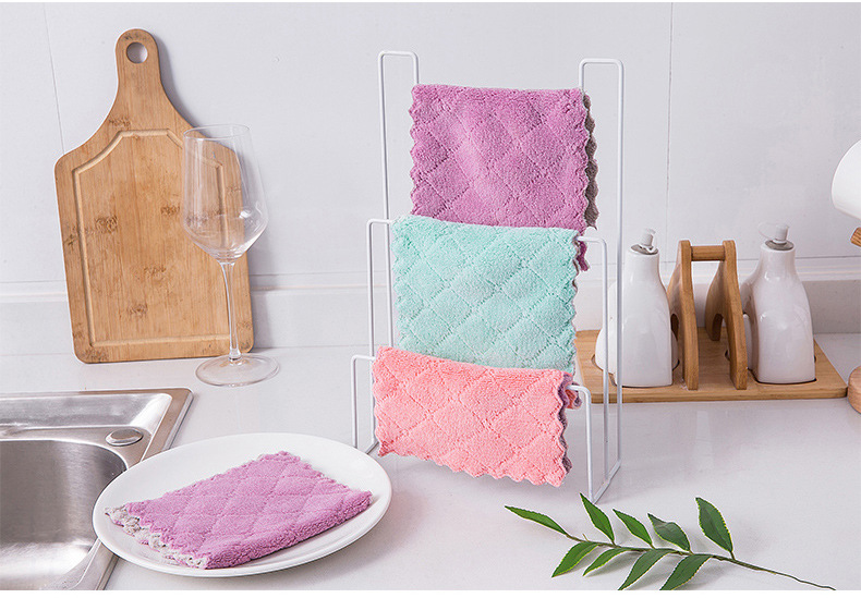 25*25cm dishcloth, absorbent cloth, non-stick scouring pad, kitchen dishcloth, cleaning cloth, table and dish wiping cloth pic 16