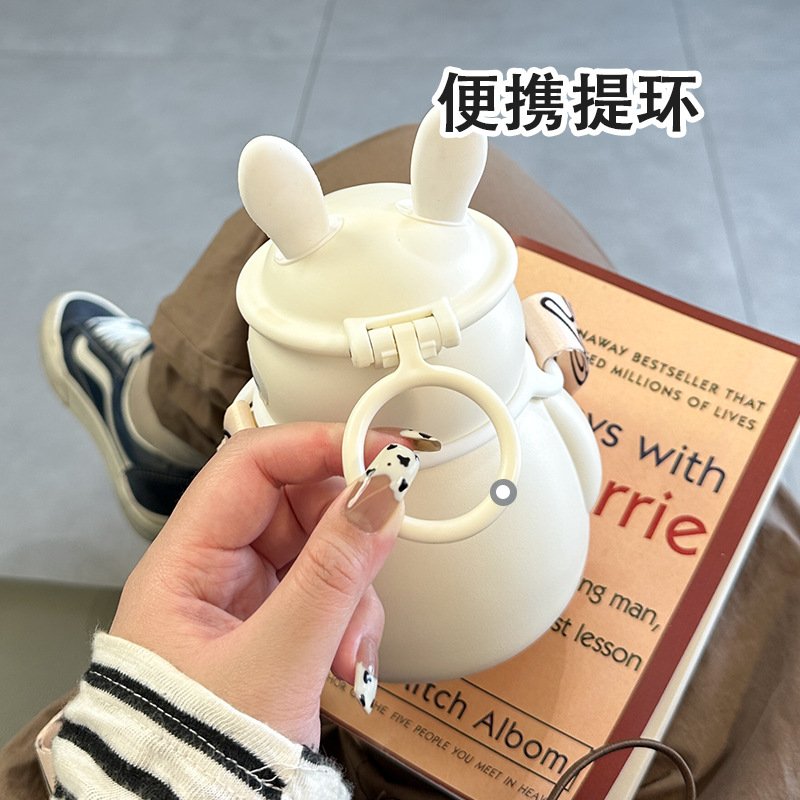 背包熊600ML优质礼品大肚小麦秸秆环保水杯家用水杯漱口杯可印logo广告宣传刷牙杯子泡茶必备 咖啡杯详情6