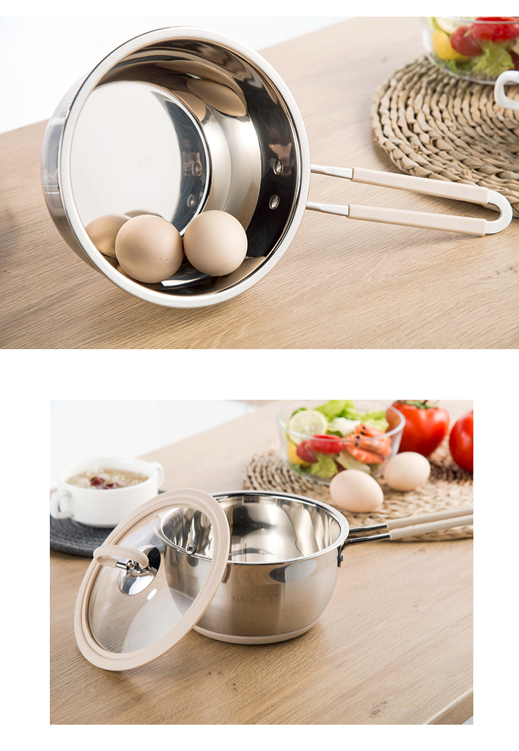互发 201不锈钢无磁加厚达戈奶锅 新款北欧风防滑底电磁炉可用锅  奶锅 辅食锅 油炸锅 加厚泡面锅 防溢锅 小蒸锅 、详情22