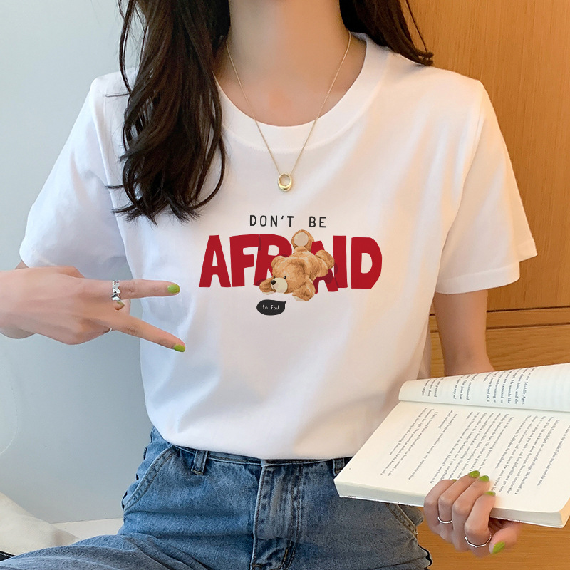 重磅纯棉短袖t恤女宽松百搭小众韩版上衣2023年夏季新款潮流女装详情29