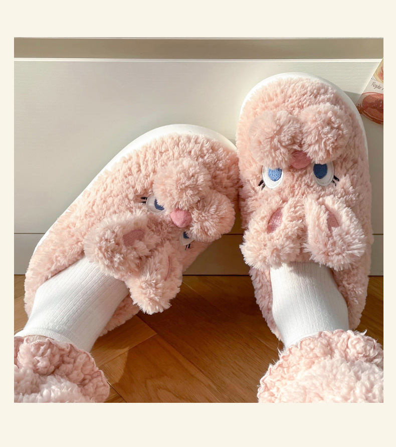 棉拖鞋女孩冬季可爱兔子棉拖居家室内保暖防滑包跟踩屎感棉拖女冬详情6