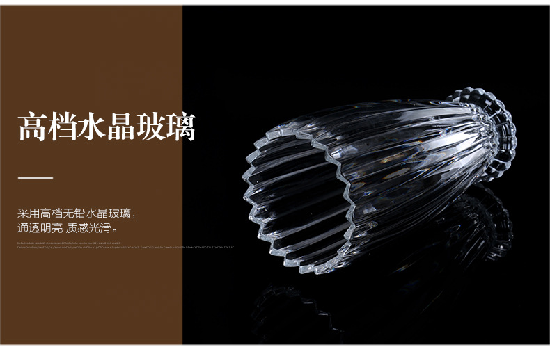 The Yuxing Glass Flame Series flower arrangement is a modern and simple home living room decoration. It features a transparent glass hydroponic flower arrangement and a creative and fashionable glass vase pic 6
