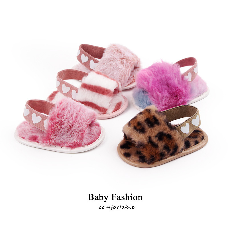 Baby cloth sandals, new style baby sandals, tie-dyed fur sandals, summer walking shoes, baby shoes 2801 pic 1