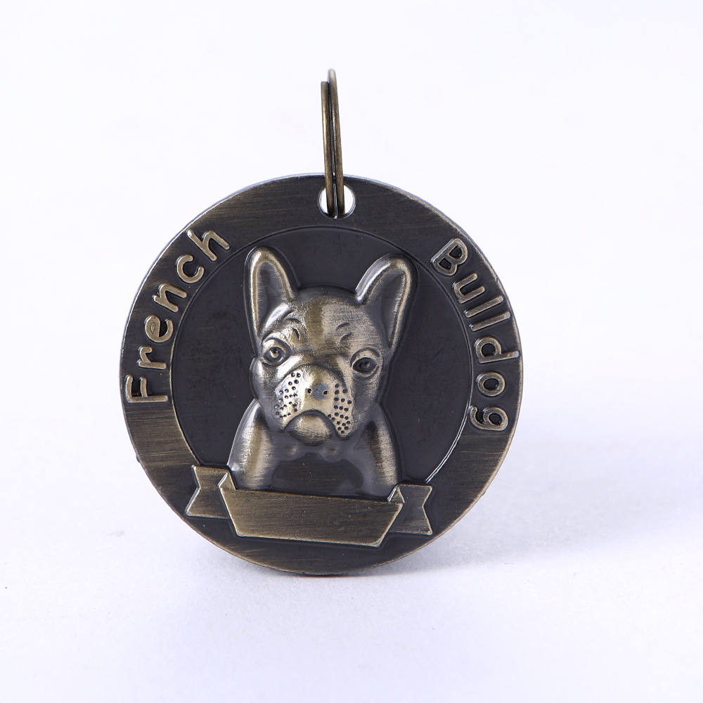 Explosivo retro bronce antiguo pet dog tag pet anti-pérdida de información de identidad procesamiento de la etiqueta grabado láser una pieza de generación pic 10