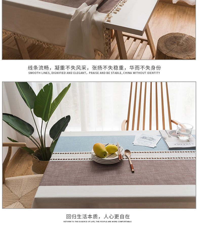 蓝万意 跨境桌布棉麻现代简约大方高级感亚马逊热销餐桌布台布北欧小清新茶几餐桌布桌布布艺环保台布详情11