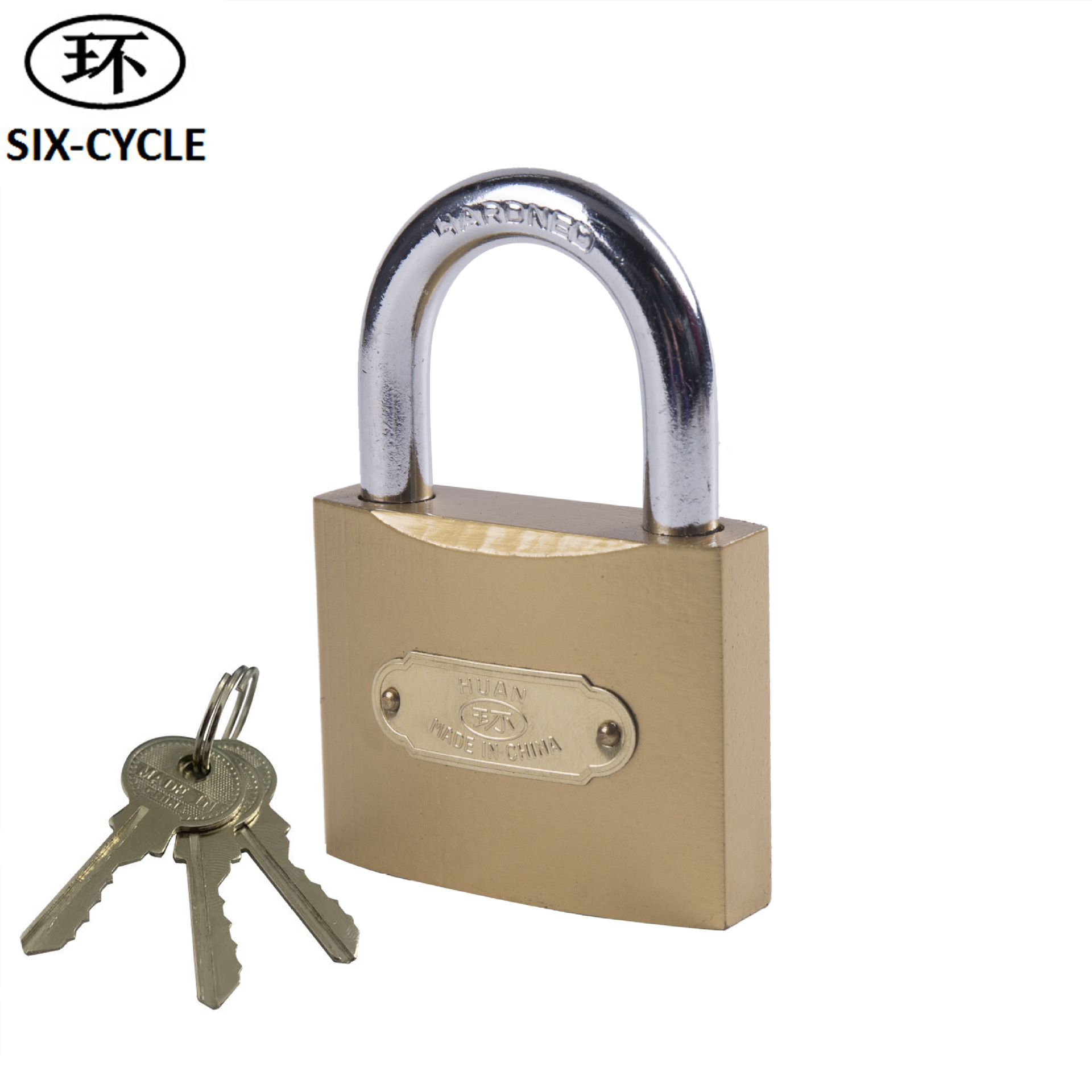 Huan brand manufacturer wholesale imitation copper lock heads, Pujiang padlocks, iron padlocks, lock heads imitation copper padlocks pic 1