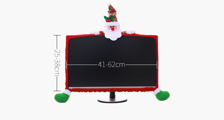 外贸爆款圣诞节装饰用品 立体卡通电脑套 无纺布电脑装扮详情3