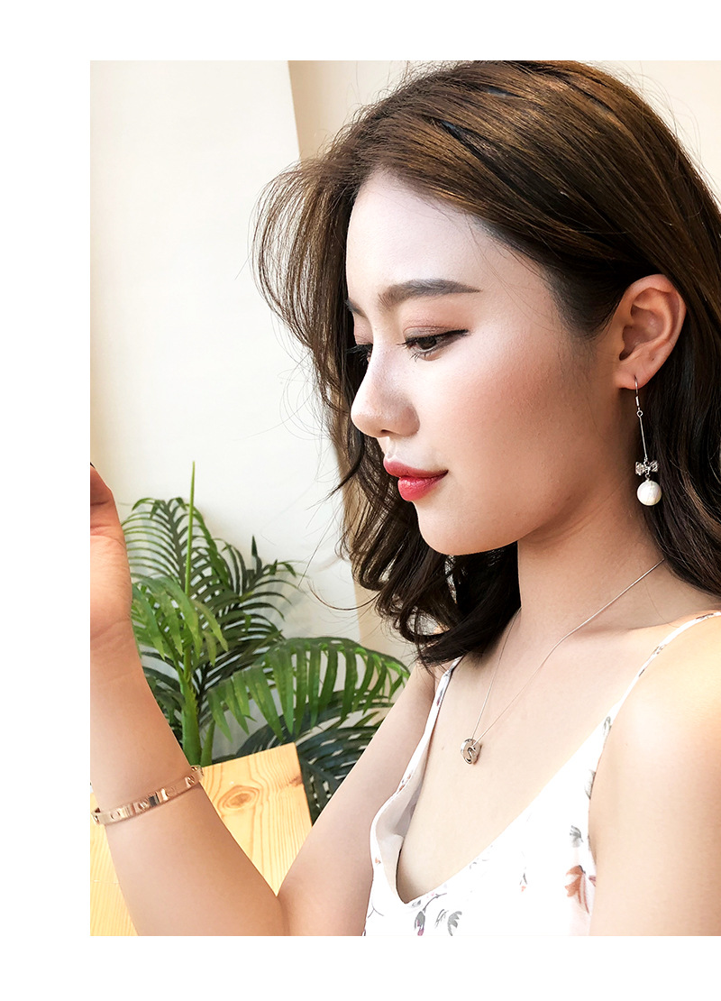 简约森系气质项链女颈链脖子饰品韩国锁骨链学生短款镶嵌水钻吊坠详情6