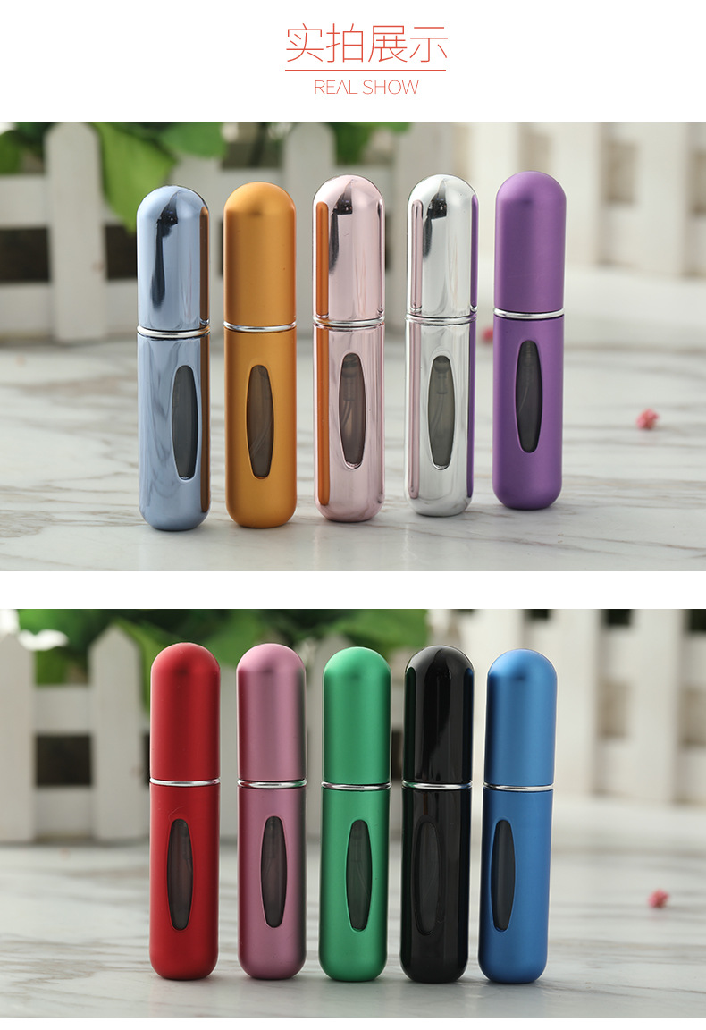 In stock, the round-tipped perfume is bottled in 5ml bottles. The bottom is filled with mini press spray. It is portable and self-pumping for travel pic 6
