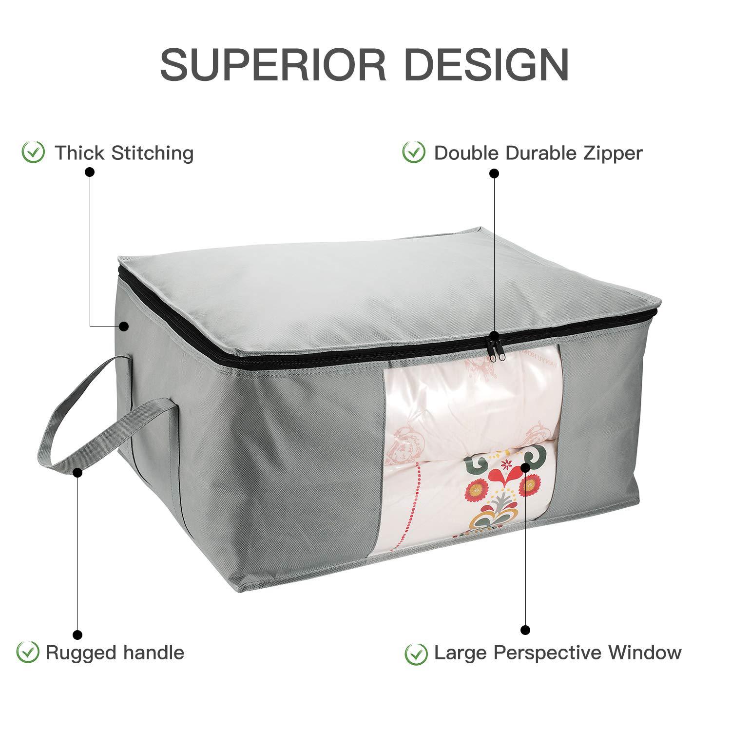 Amazon thickened non-woven fabric quilt storage bag, packing bag, moving storage bag, foldable cotton quilt storage bag pic 13