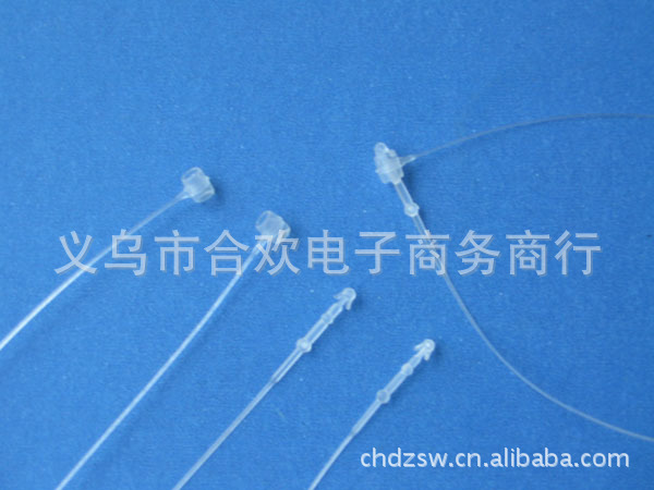 服装辅料5英寸13厘米透明白色尖头圆头手穿针子母扣胶索吊牌绳详情7