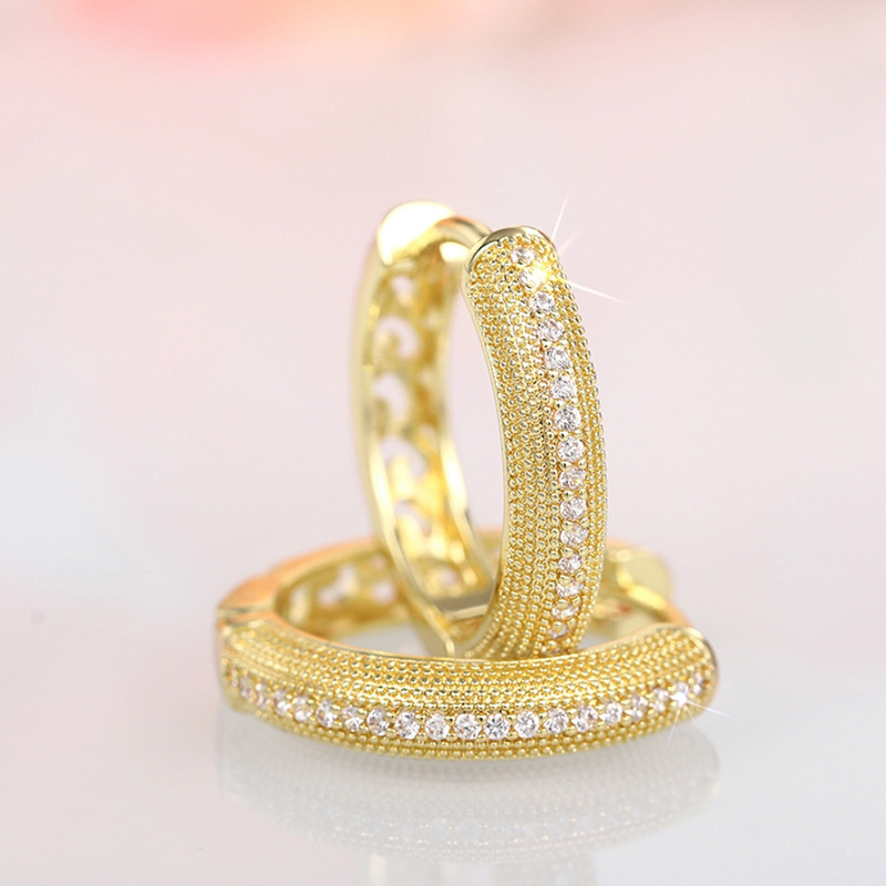 华杰欧韩法式气质港风耳环女 微镶嵌锆石淑女风 chic商务风时髦感详情3