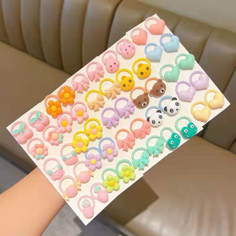 2023年儿童卡通橡皮筋可爱不伤发头绳小号网红新款戒指圈发绳发圈详情2