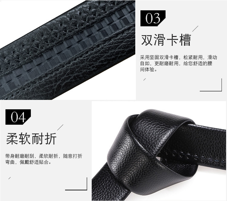 Nuevo estilo hombre de dos capas cinturón de vaca cuerpo hombre cuero genuino con hebilla automática cinturón cinturón juvenil medio cierre de cintura de negocios en stock pic 12