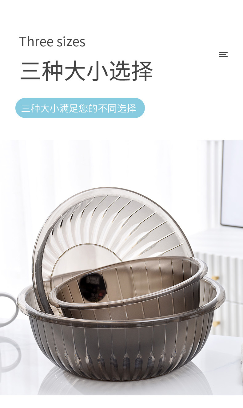 加厚耐用家用脸盆塑料大号洗衣盆子厨房洗菜盆学生宿舍洗脸小盆子01201-908详情4