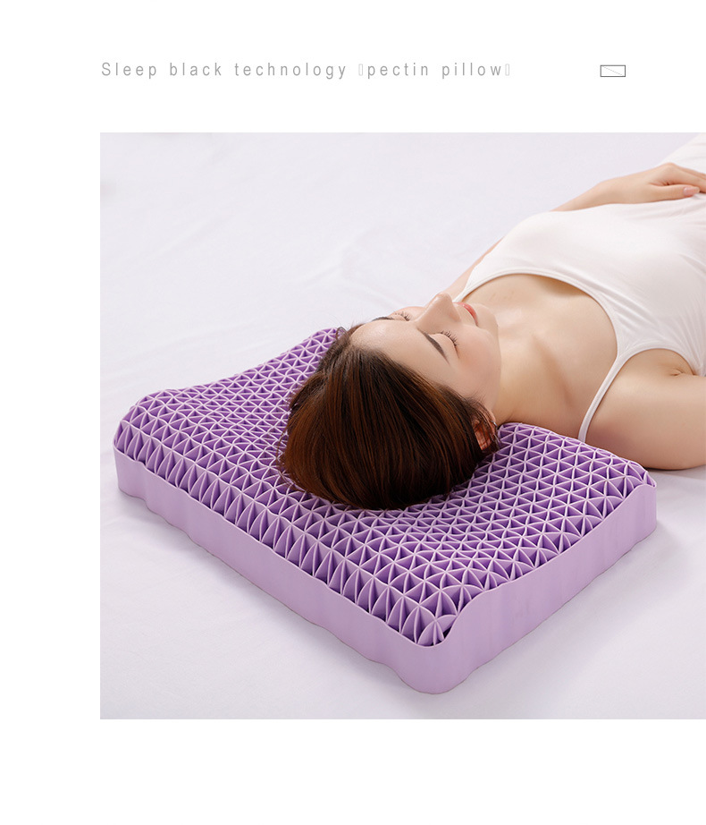 The non-pressure TPE pectin adult cervical spine protection pillow is skin-friendly, breathable, cool and washable pic 21