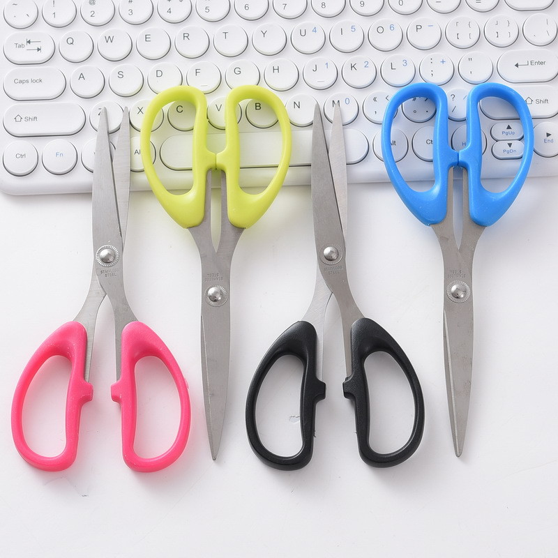 Factory direct supply of cross-border exclusive 6004 office paper-cutting hand scissors, stainless steel student stationery, household small scissors pic 6