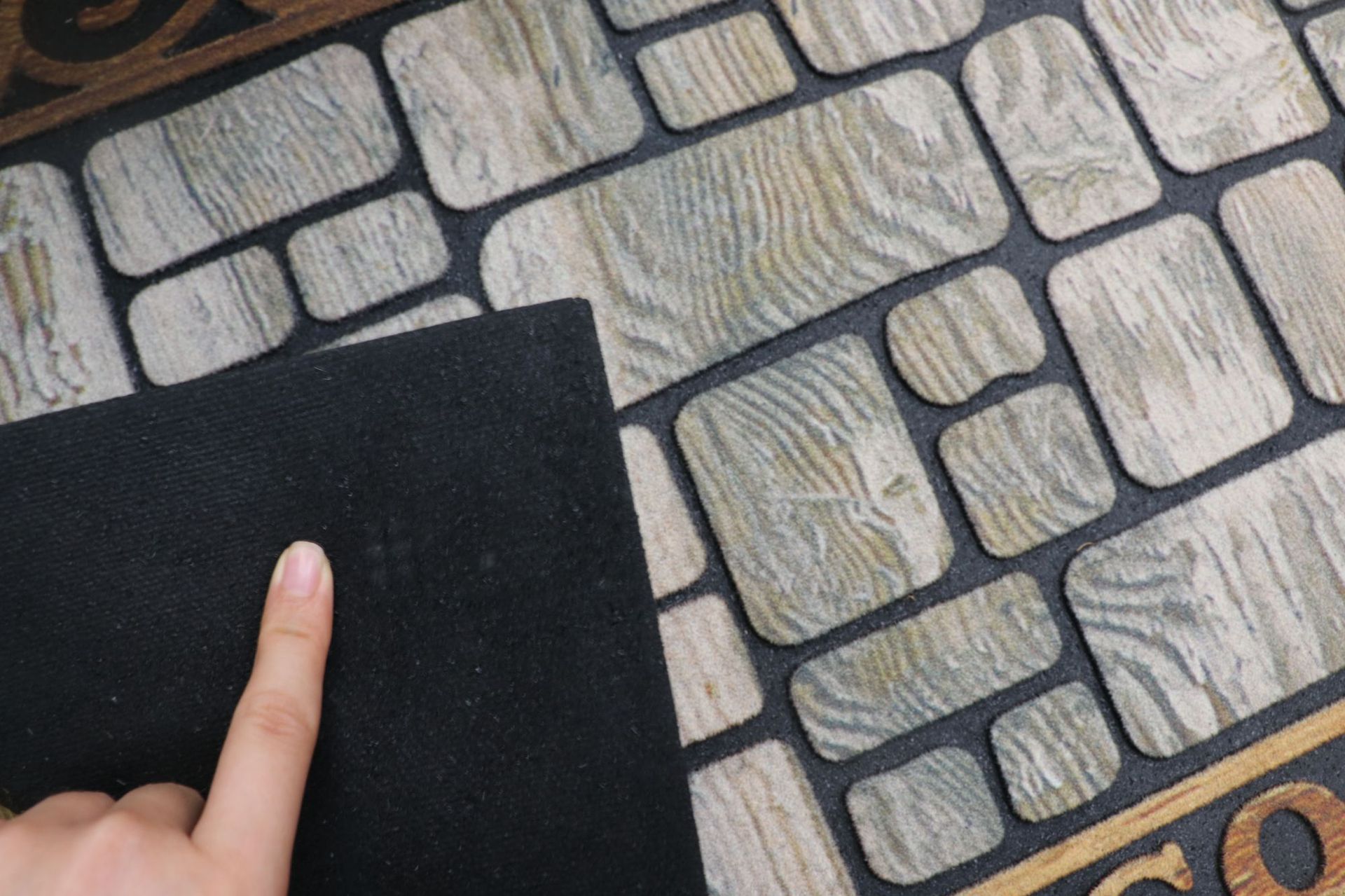 American InS-style outdoor door mat, outdoor granular flocked rubber printed door mat, anti-slip floor mat, foot mat pic 2