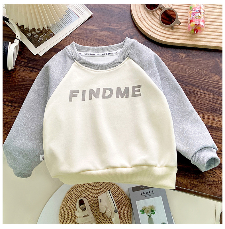 童装批发儿童卫衣加绒冬款圆领打底衫男 女童单上衣中大童长袖T恤详情11