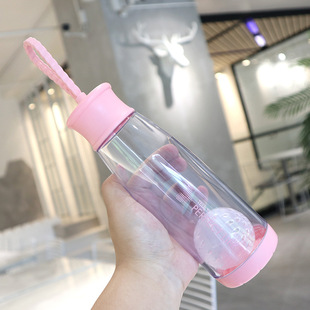 INS网红小麦秸秆直身玻璃水杯双层随手杯带提绳户外旅行杯随手杯详情10