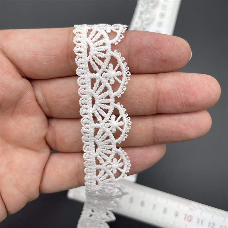 New Lolita embroidery water-soluble lace, milk silk single-sided small flower wave lace, lace with barcode pic 83