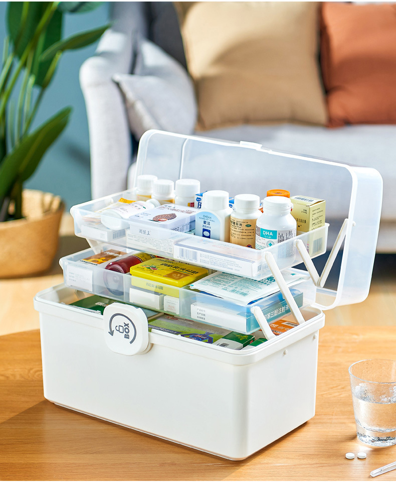 Medicine box, household medicine storage box, medical box, large-capacity household medicine box, medical emergency large first aid box pic 14