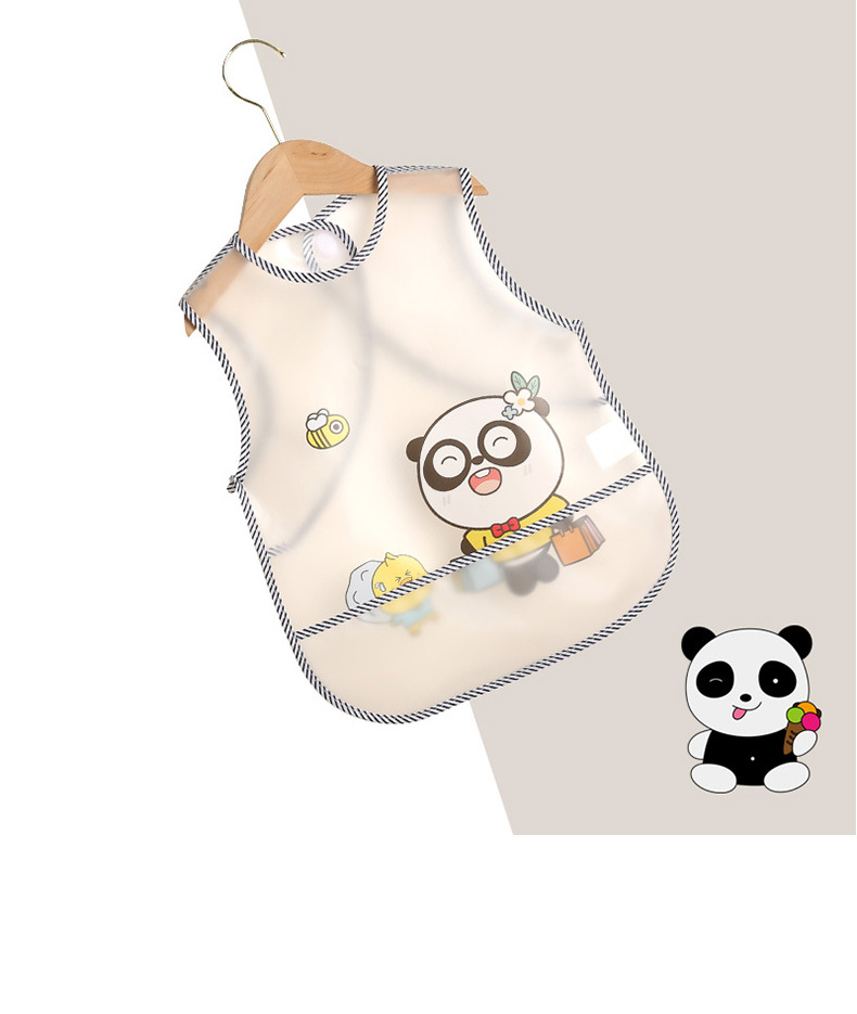 比鲁斯BEERUS宝宝无袖罩衣儿童卡通EVA防水免洗画画围兜口水巾详情8