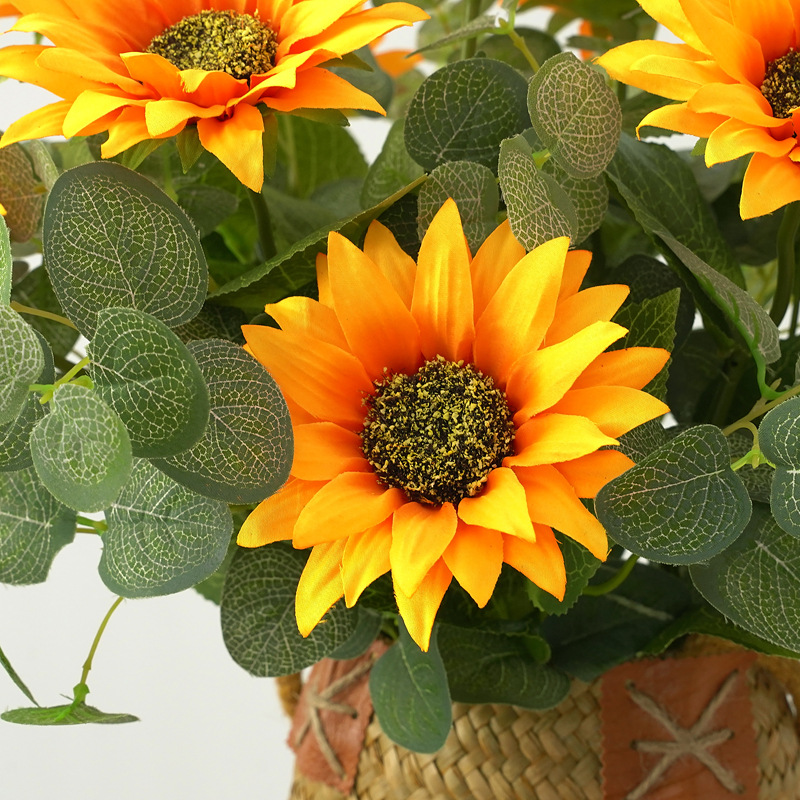 Artificial flowers, single sunflowers, artificial flowers, bouquets, wedding display Windows, stage decoration and handicrafts pic 11