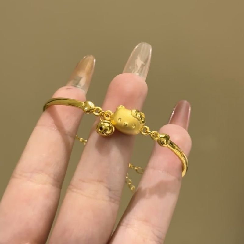 A cute, light and luxurious cat bracelet with an Instagram niche design as a high-end birthday gift for your girlfriend pic 2