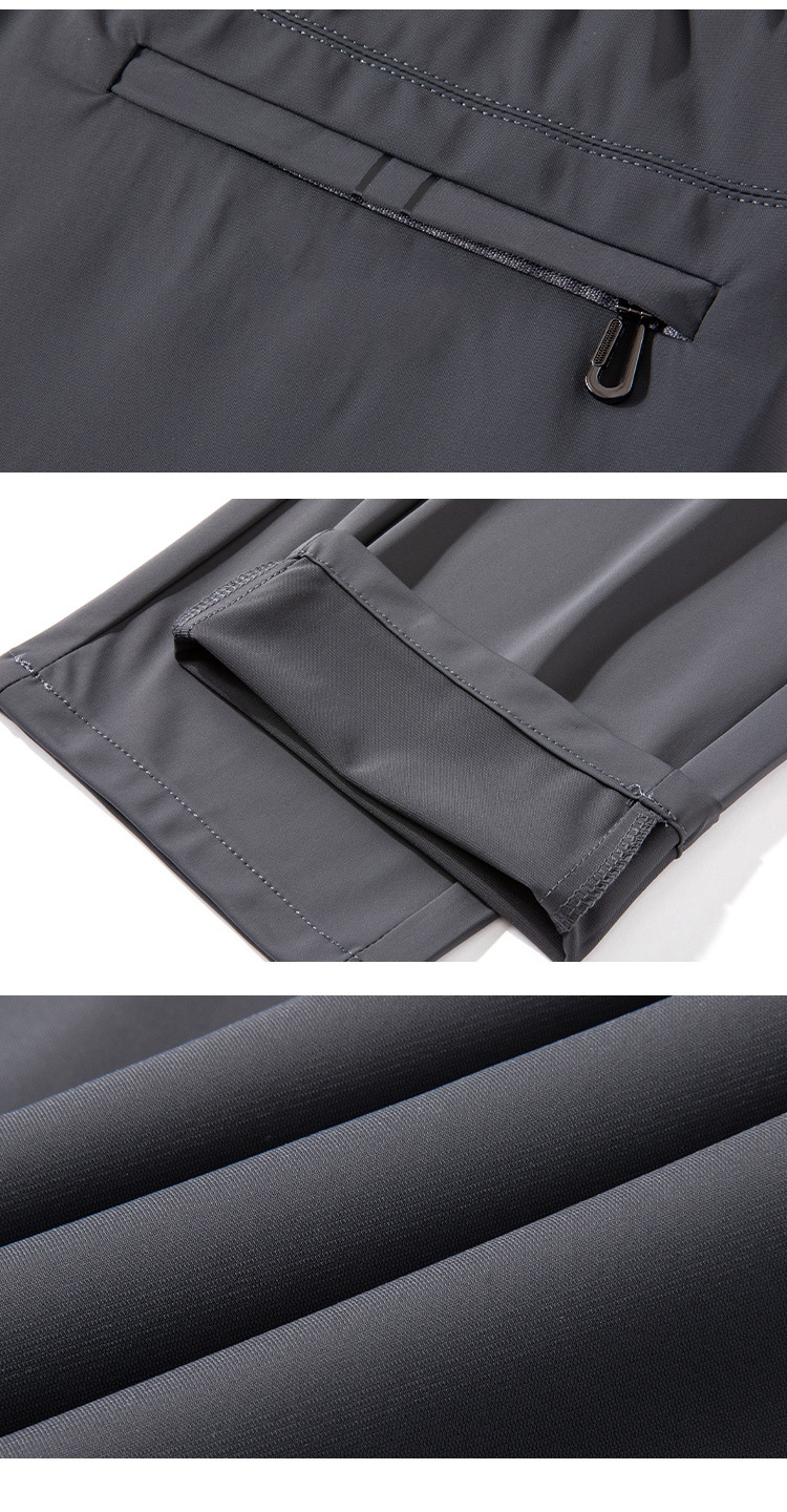 Spring 2024 middle-aged casual pants for men, loose straight-leg trousers for middle-aged and elderly fathers, summer dad men's pants pic 30