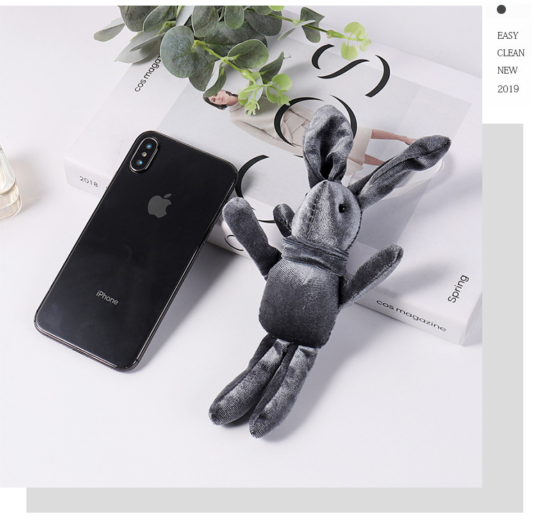 Wholesale of Korean plush Internet celebrity wish rabbit pendants, eternal flower bouquets, rabbit backpacks, keys, plush toys and accessories pic 10