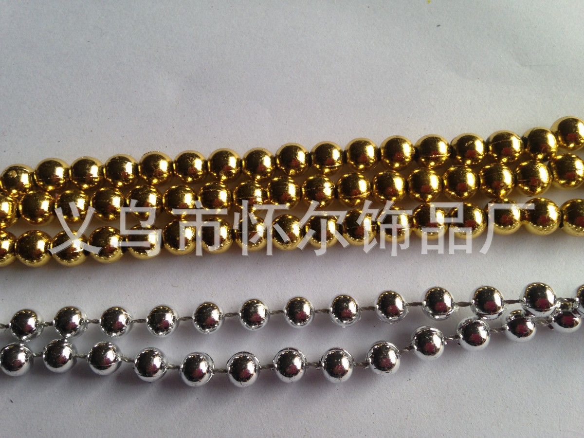 CCB电镀大孔珠 吊孔 塑料珠子合金配件 异形花 五角星 桃心珠子详情24