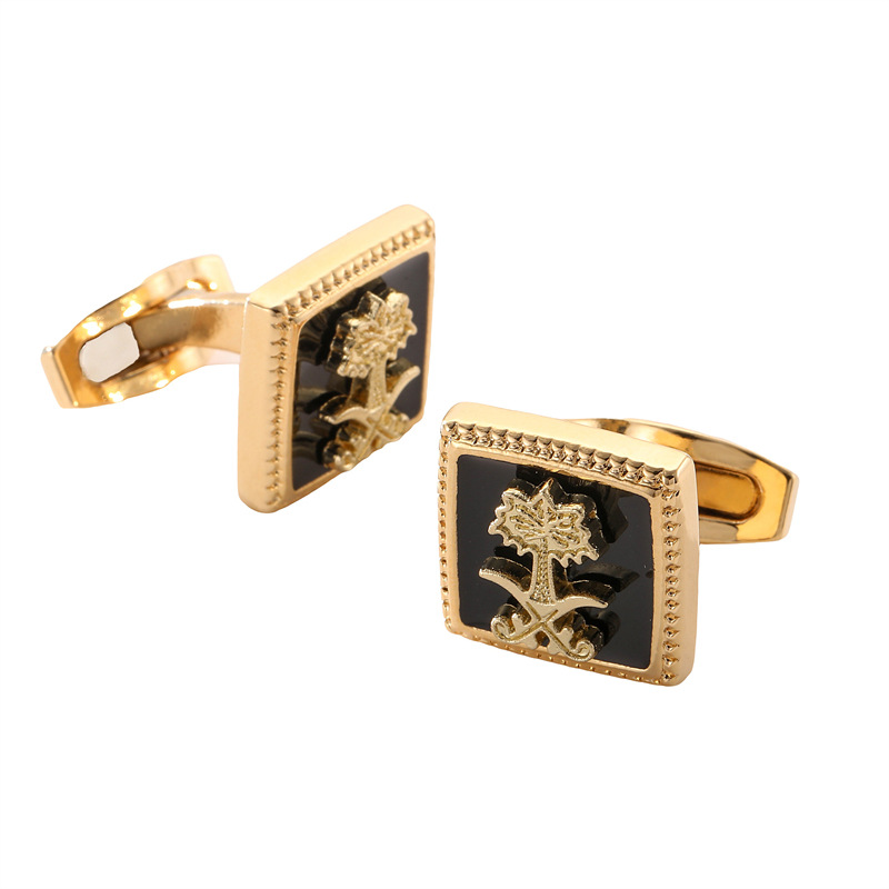 帧萌袖扣高品质纯铜玫瑰花四叶草积木纽扣商务男法式衬衫袖扣袖钉详情3