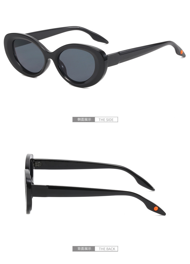 欧美跨境 新款2302椭圆小框太阳镜 时尚潮流PC框太阳眼镜网红墨镜详情8