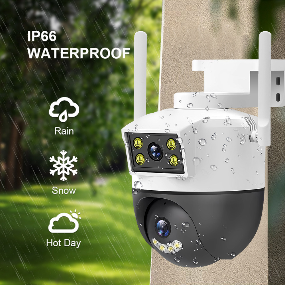 Dual-camera gun head linkage with mobile phone remote home indoor and outdoor high-definition night vision 360-degree waterproof intelligent monitoring pic 11